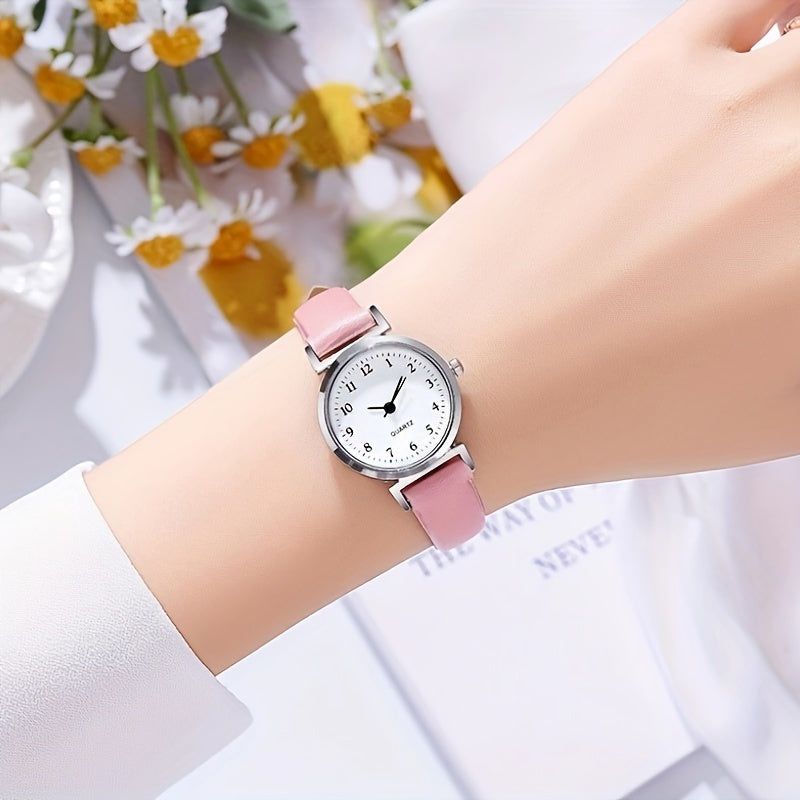 Unisex Quartz Watch Thin Strap Elegant Minimalist Gift for Students