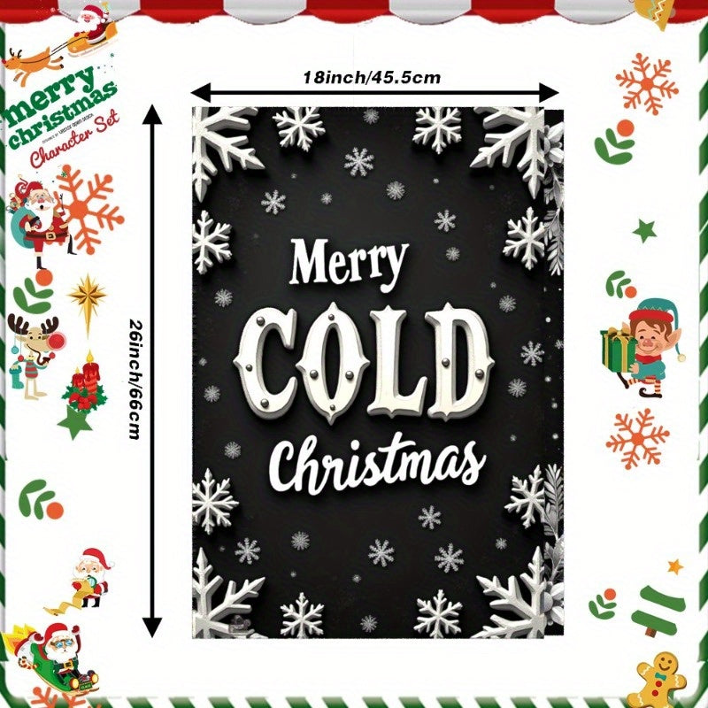Two Pieces Christmas Decoration Gift 18x66cm Winter Holiday Decor