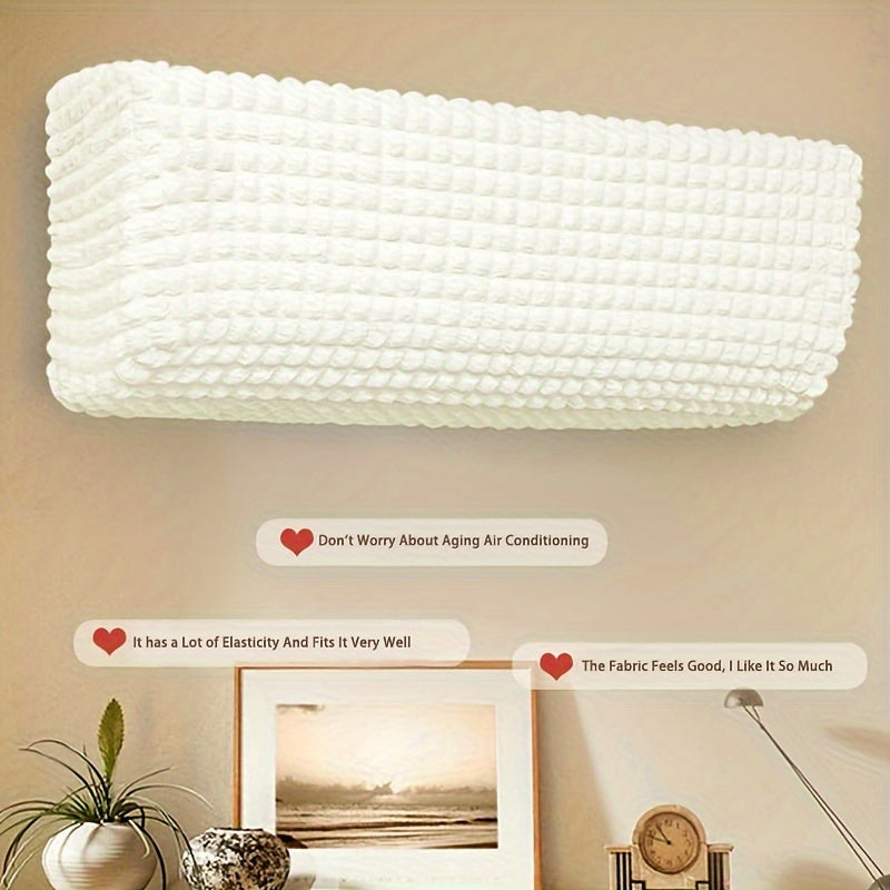 Wall-Mounted Air Conditioner Cover Indoor Protective Cover White Elastic Opening