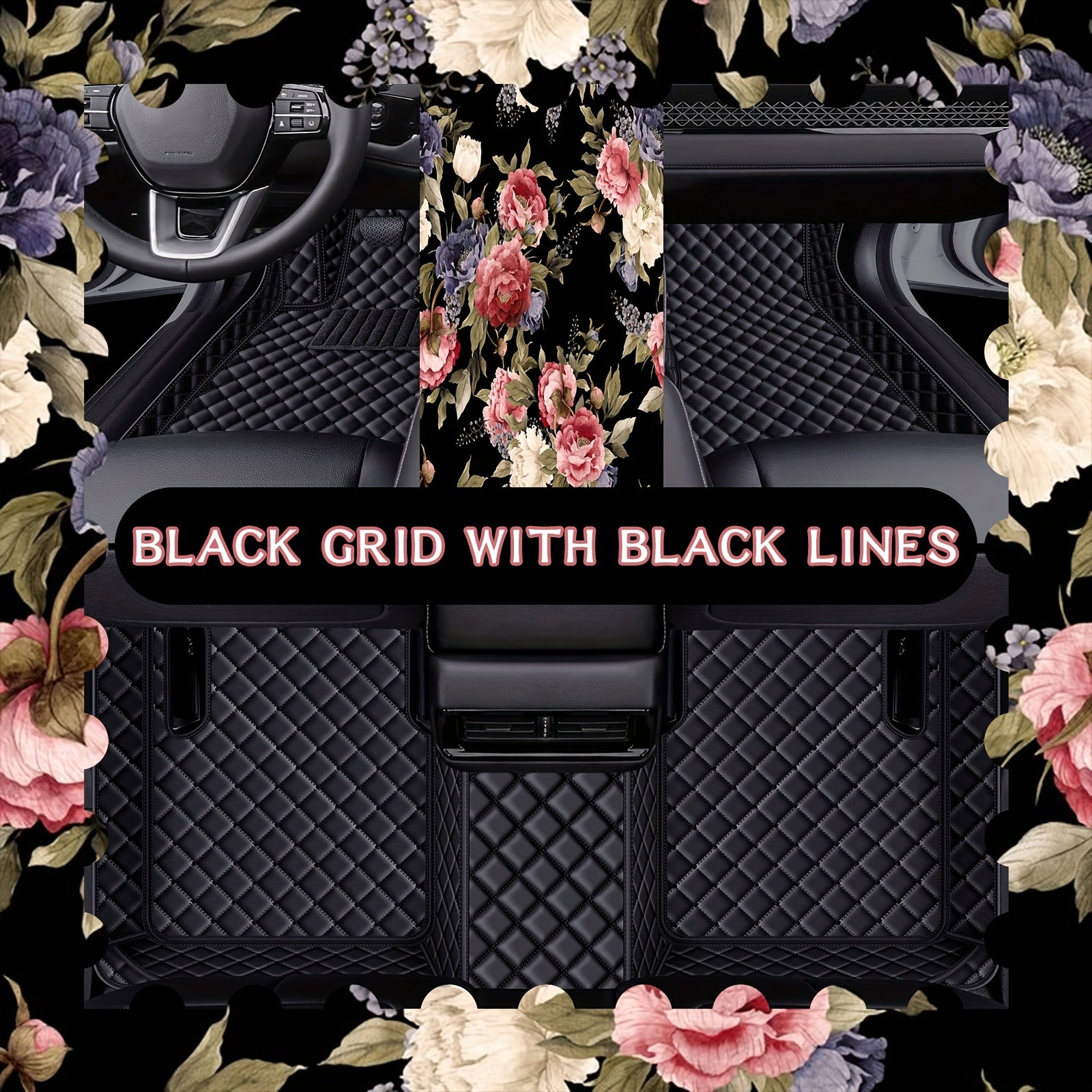 Full Coverage Faux Leather Car Floor Mats for All-Weather Use