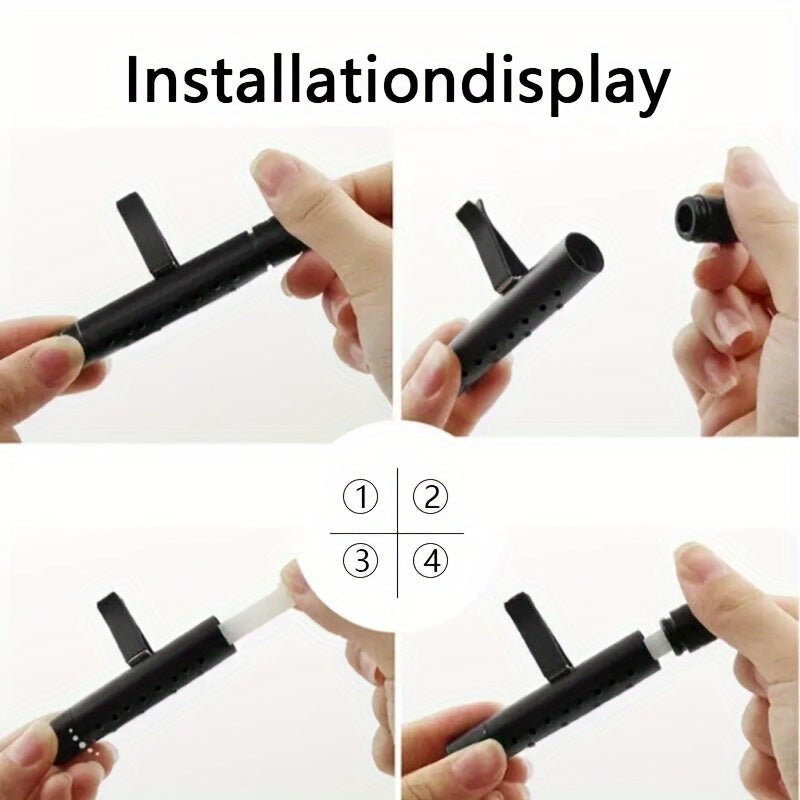 6pcs Adjustable Metal Car Vent Clips Durable Aluminum Alloy Air Freshener