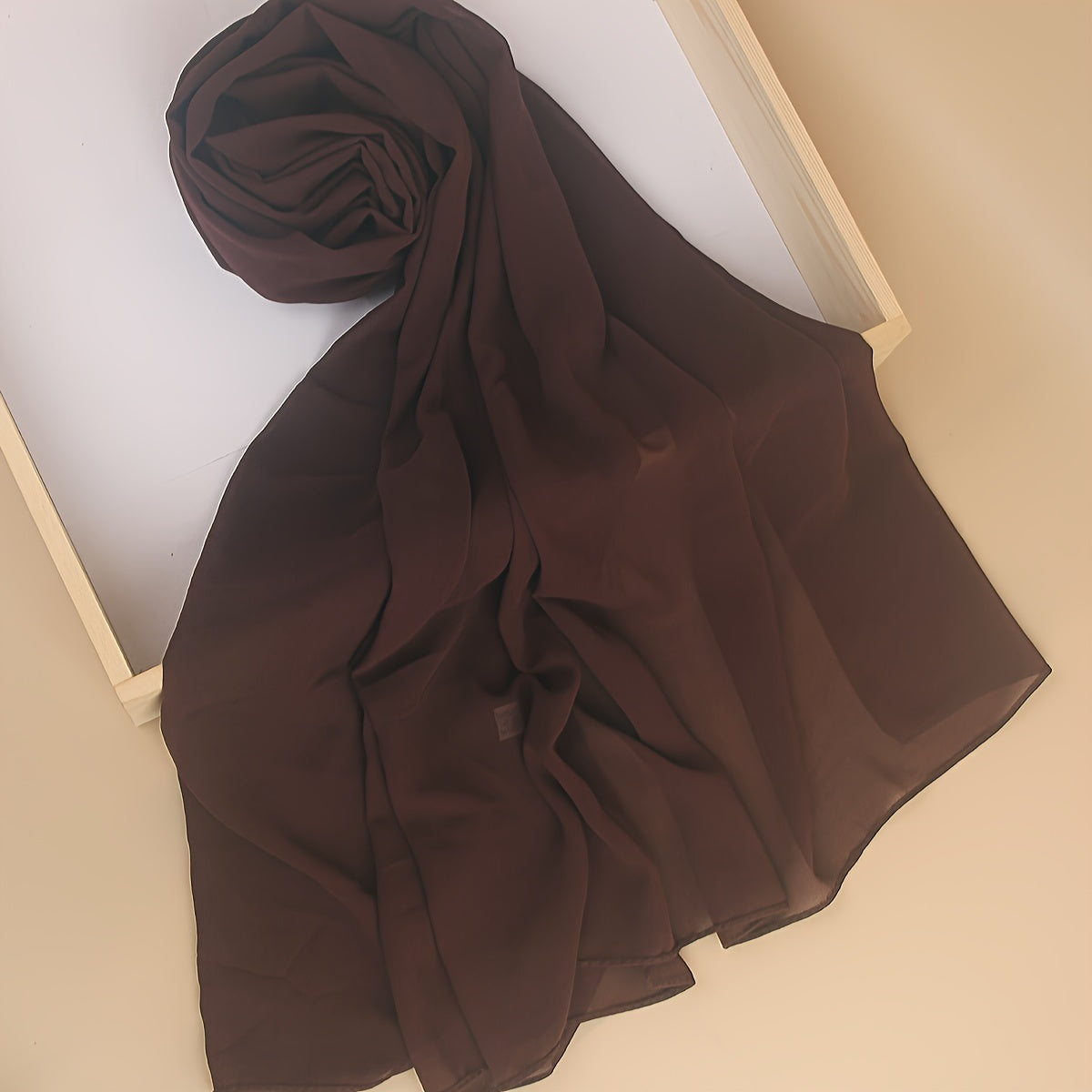 Ayollar uchun marvaridli hashamatli toʻliq rangli chiffon hijab turban sharf