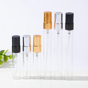 50 Transparent Glass Perfume Bottles with Spray Tops for Decanting 5ml and 10ml
