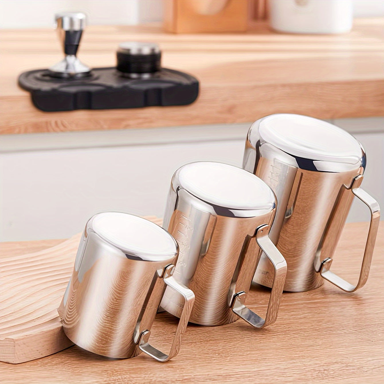 Stainless Steel Milk Frothing Pitcher 350ml 600ml 900ml for Latte Art and Cappuccinos