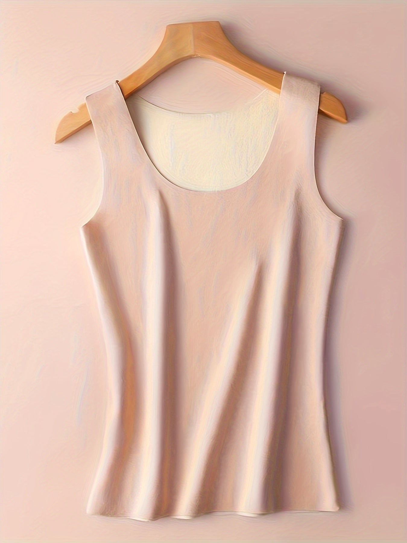 Women's Seamless Thermal Tank Top Sleeveless Crew Neck Slim Fit Sleepwear Top