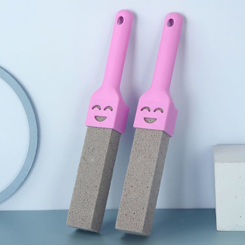 Long-Handle Pumice Stone Toilet Brush for Stain and Scale Removal, Easy Reach