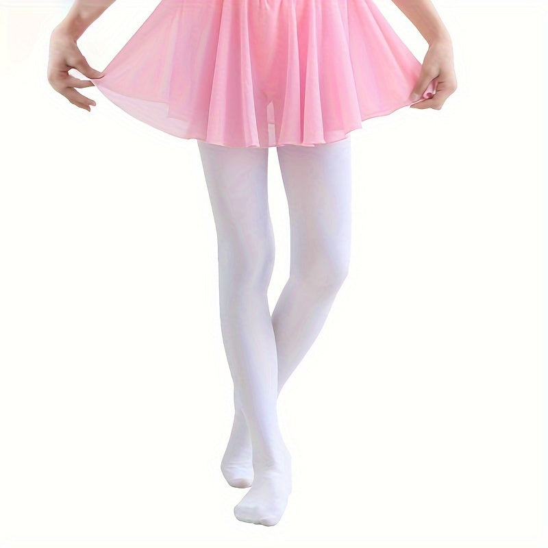 Girls' Velvet Leggings Tights for Ballet and Casual Wear in Pink Black White