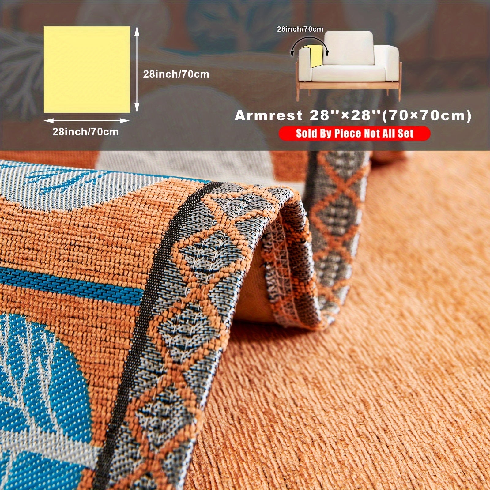 Chenille Sofa Cover with Tree Embroidery Pet-Friendly Slip-Resistant Easy to Clean Fits Various Sofa Sizes for Living Room and Home Decor