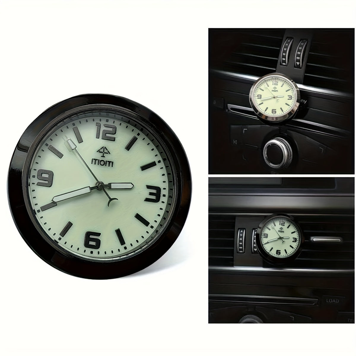 Car Dashboard Mini Clock, Quartz Analog, Luminous, Decorative Clock