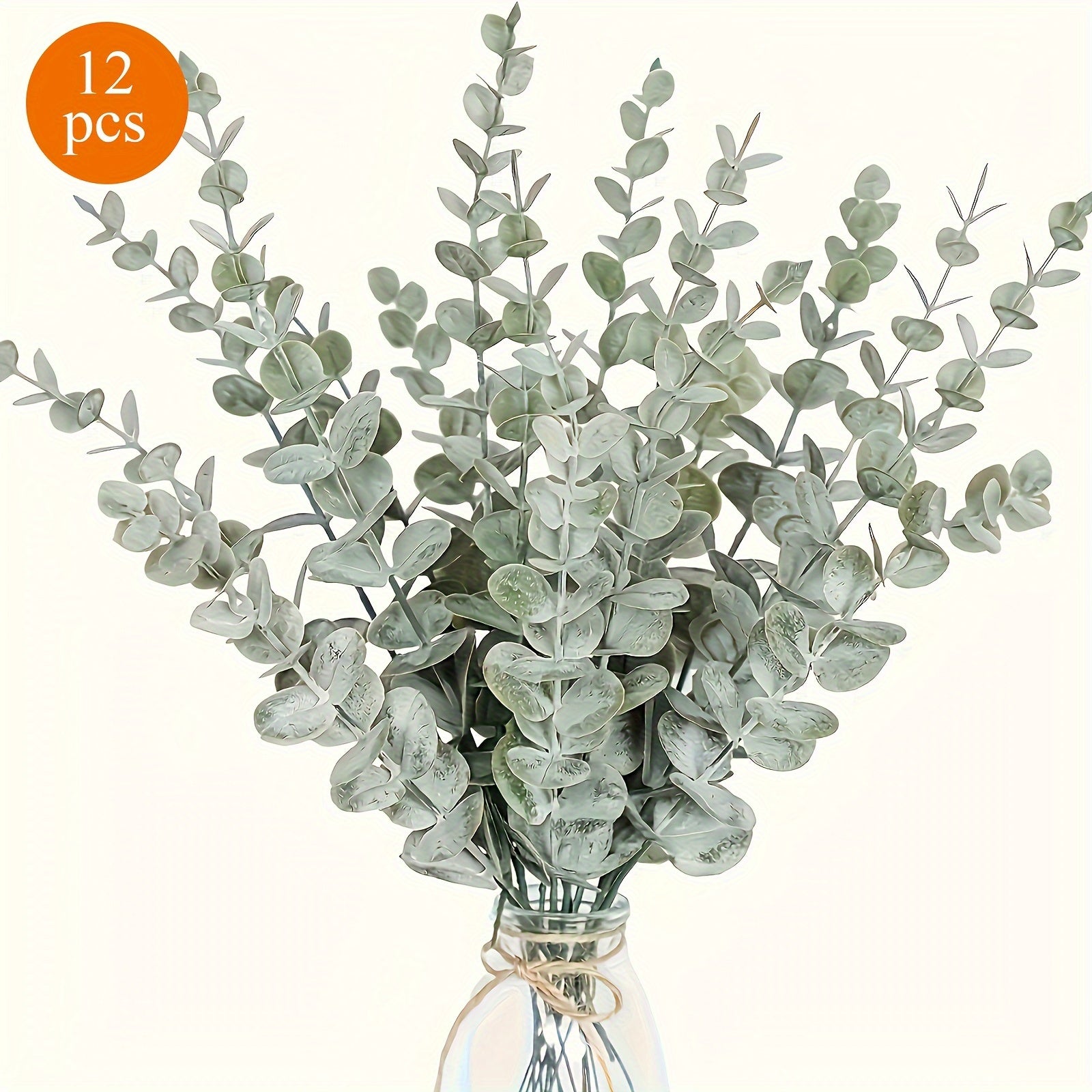 Artificial Eucalyptus Stems for Vase Wedding Bouquet Home Decor 12-48 Pack