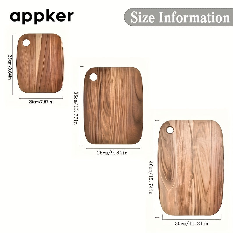 Набор разделочных досок из акациевой древесины, 3 предмета, большие, прочные кухонные доски для нарезки