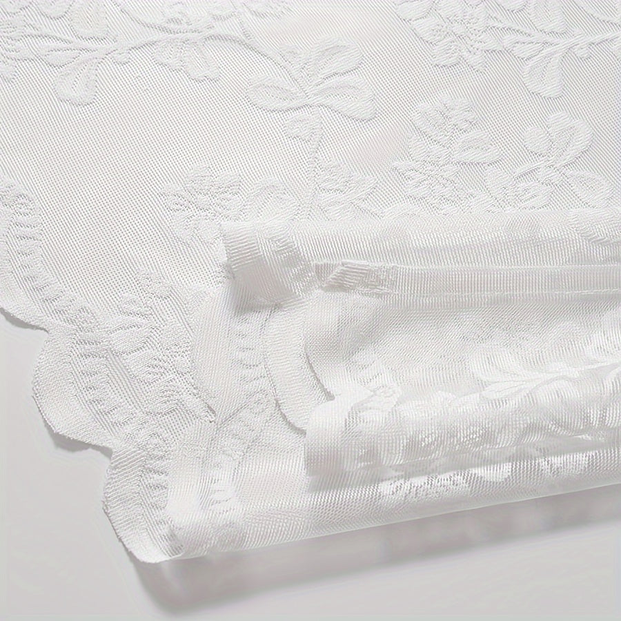 Korean-Style Floral Lace Sheer Curtain with Rod Pocket UV Protection for Living Room