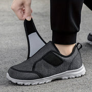 Men's Wide Fit Sneakers with Adjustable Straps for Swollen and Diabetic Feet