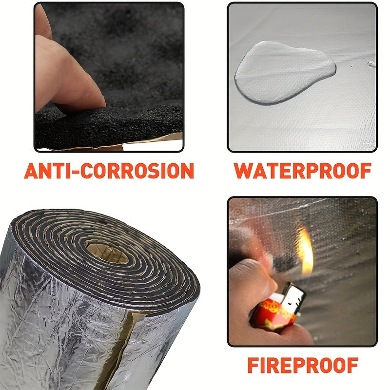 Car Soundproof Mat 50X200Cm 5Mm Insulation for Trunk Doors Floors