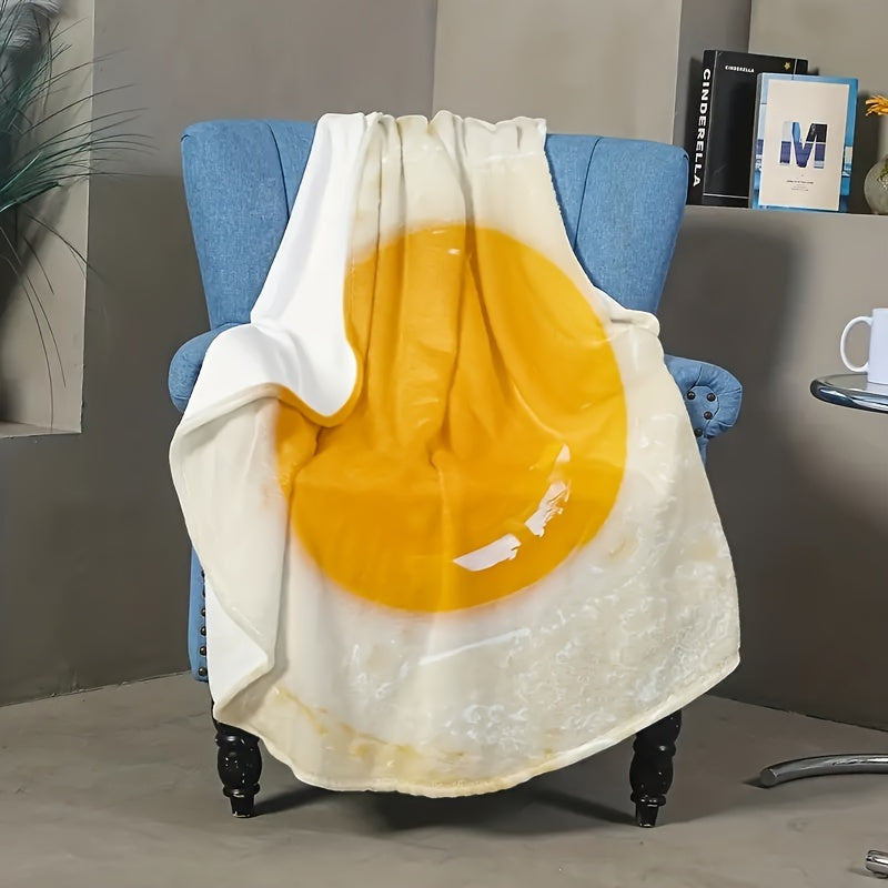 Contemporary Hamburger Print Flannel Blanket Soft Warm Skin-Friendly Multi-Purpose