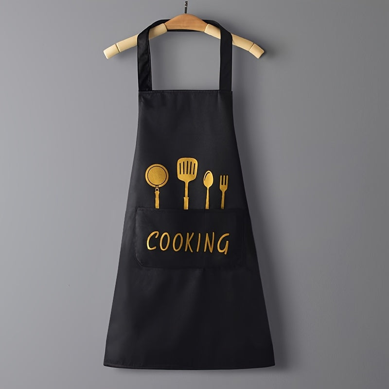 Delantal de poliéster impermeable para cocinar y tareas domésticas con diseño en la cintura