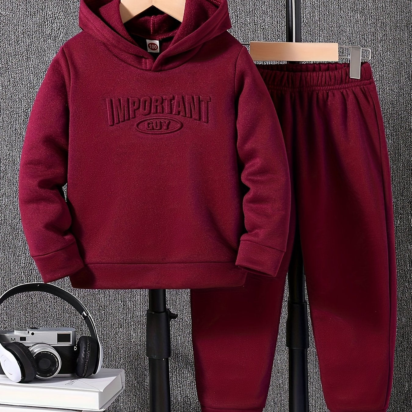 Boy's Casual Co-ord Set Long Sleeve Hoodie and Jogger Pants Fall Spring Kids