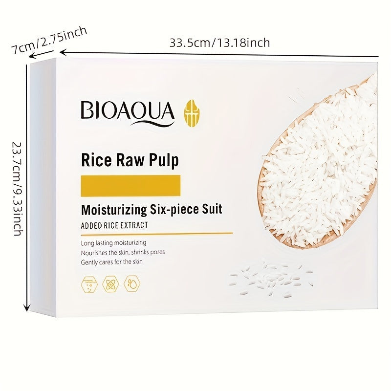 6-Piece Rice Skin Care Set for Women Moisturizing Nourishing Gift
