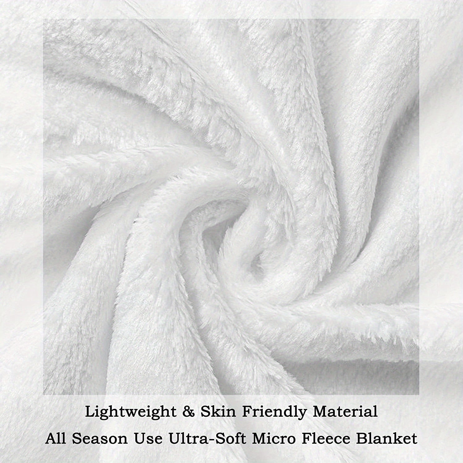 Personalized Photo Flannel Blanket Lightweight Polyester for All Seasons