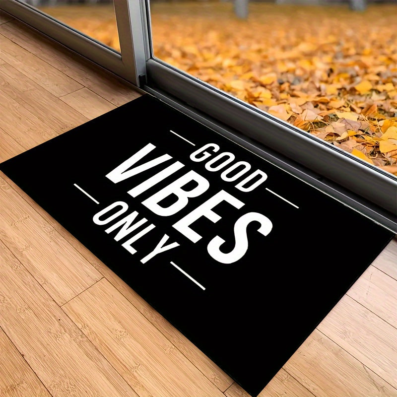 Good Vibes Only Doormat Non-Slip Machine Washable Indoor Outdoor Welcome Mat