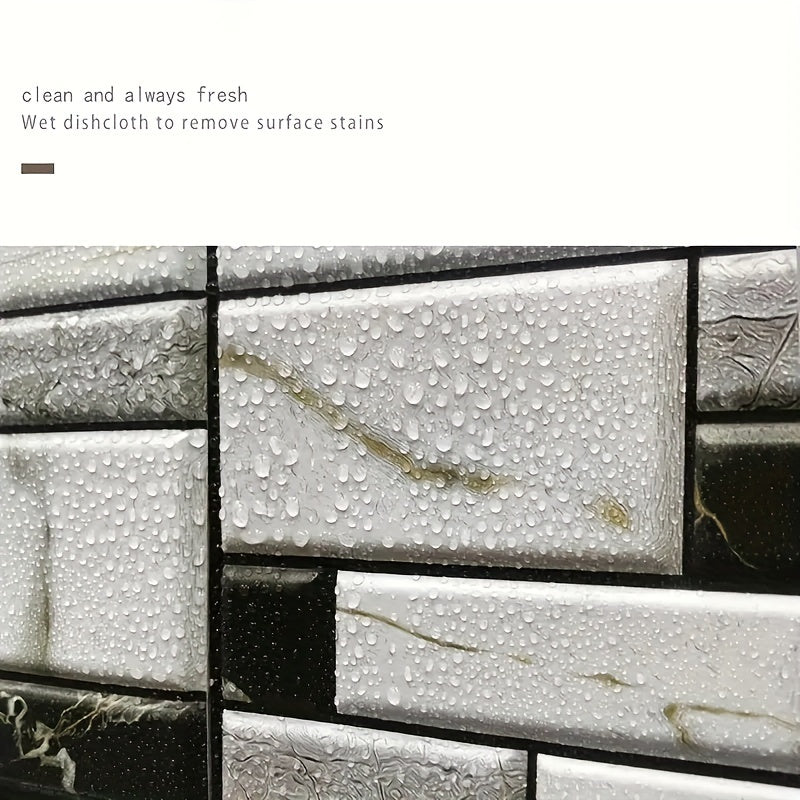 3D g'isht plitka PVC devor stikerlari suv o'tkazmaydigan o'z-o'zini yopishtiradigan mozaika paneli uy bezak uchun