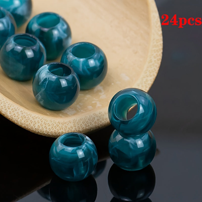 Set of 24 Vintage Resin Buttons Large Holes for Clothing Crafts Sewing Beading