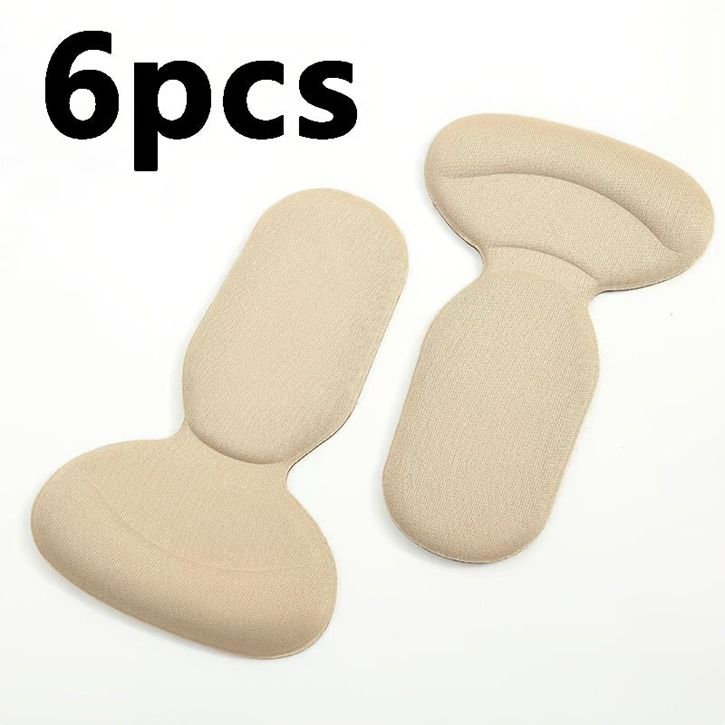 Women Heel Cushion Inserts 6 Pack Self-Adhesive Black Beige Comfort