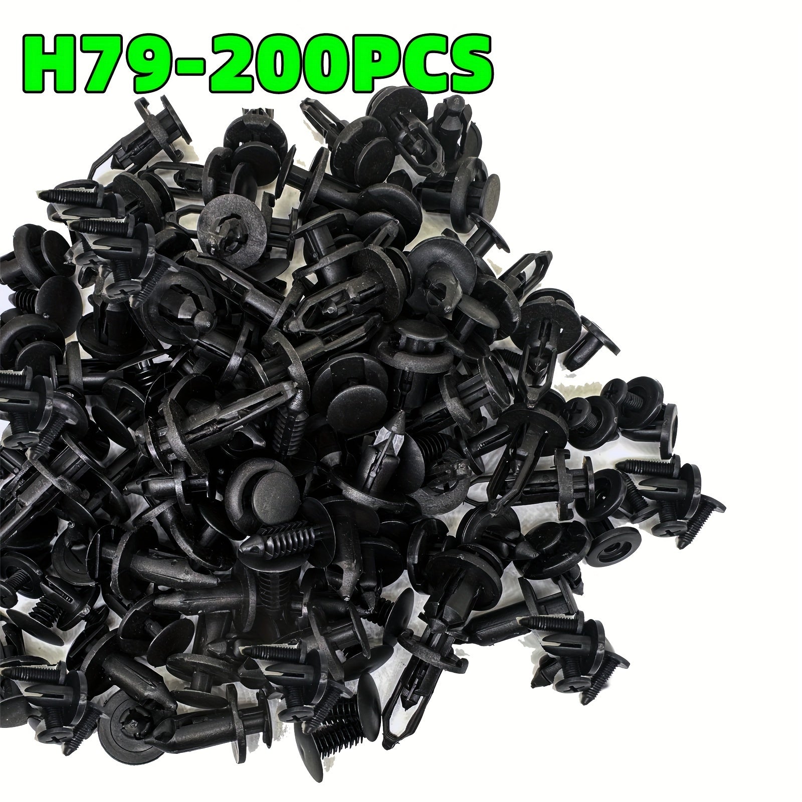 200Pcs Universal Car Fixing Clips Assortment 6mm-10mm Bumper Rivets