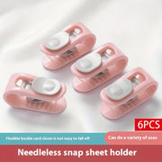 Set of 6 Green Needle-Free Bed Sheet Clips for Secure Fit and Slipping Prevention