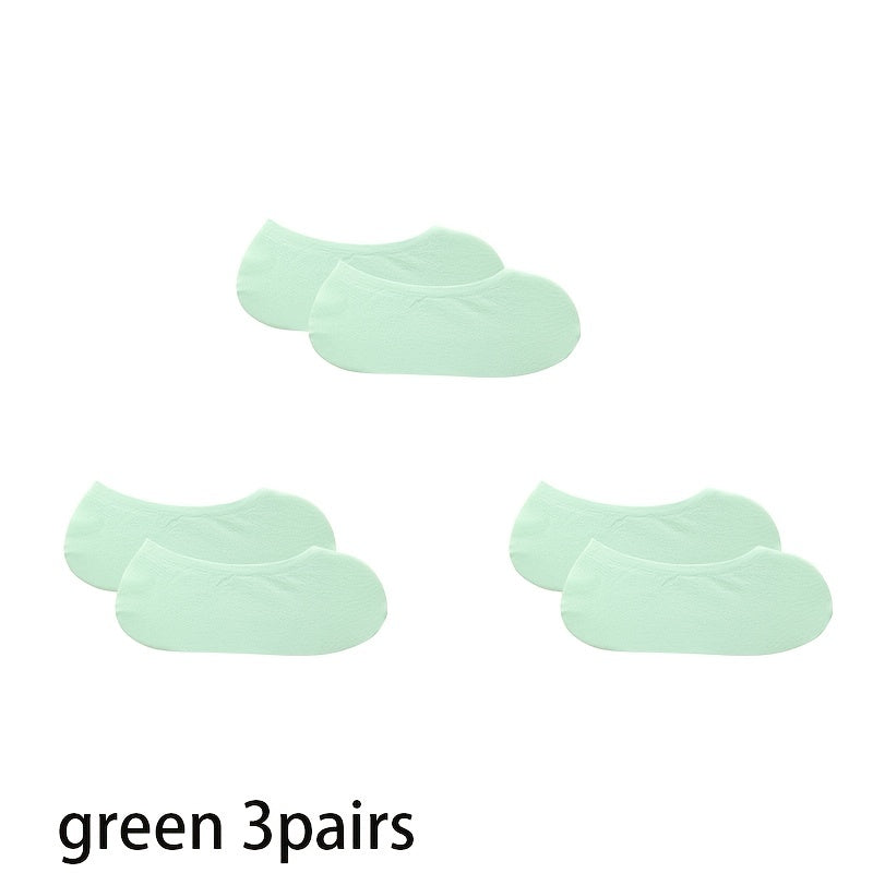 Women’s Invisible Low Cut Ankle Socks 3 Pairs Breathable Solid