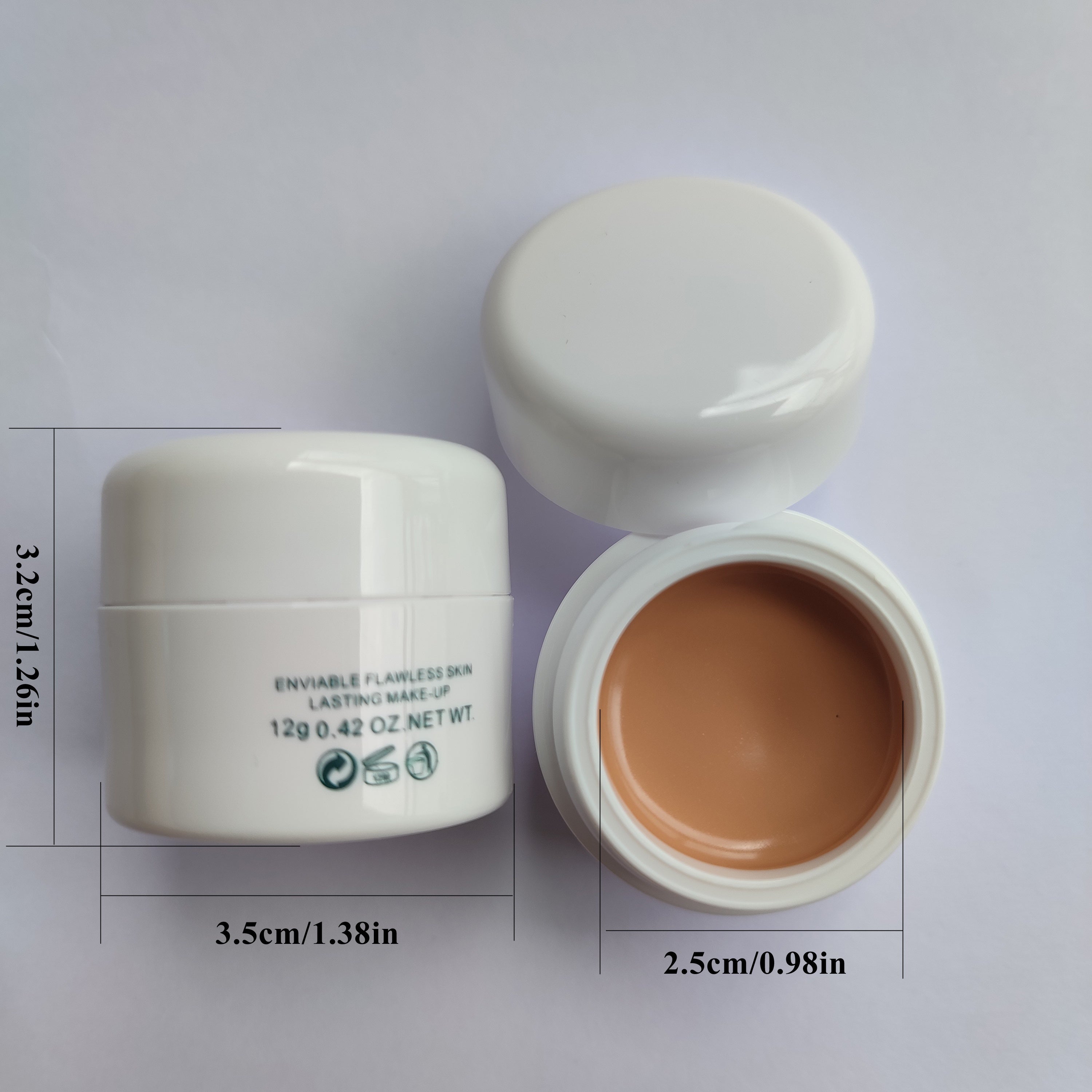 2 dona To'liq Qoplamali Yuz Konturni Freckle va Yara uchun Kremsi Uzun Muddati