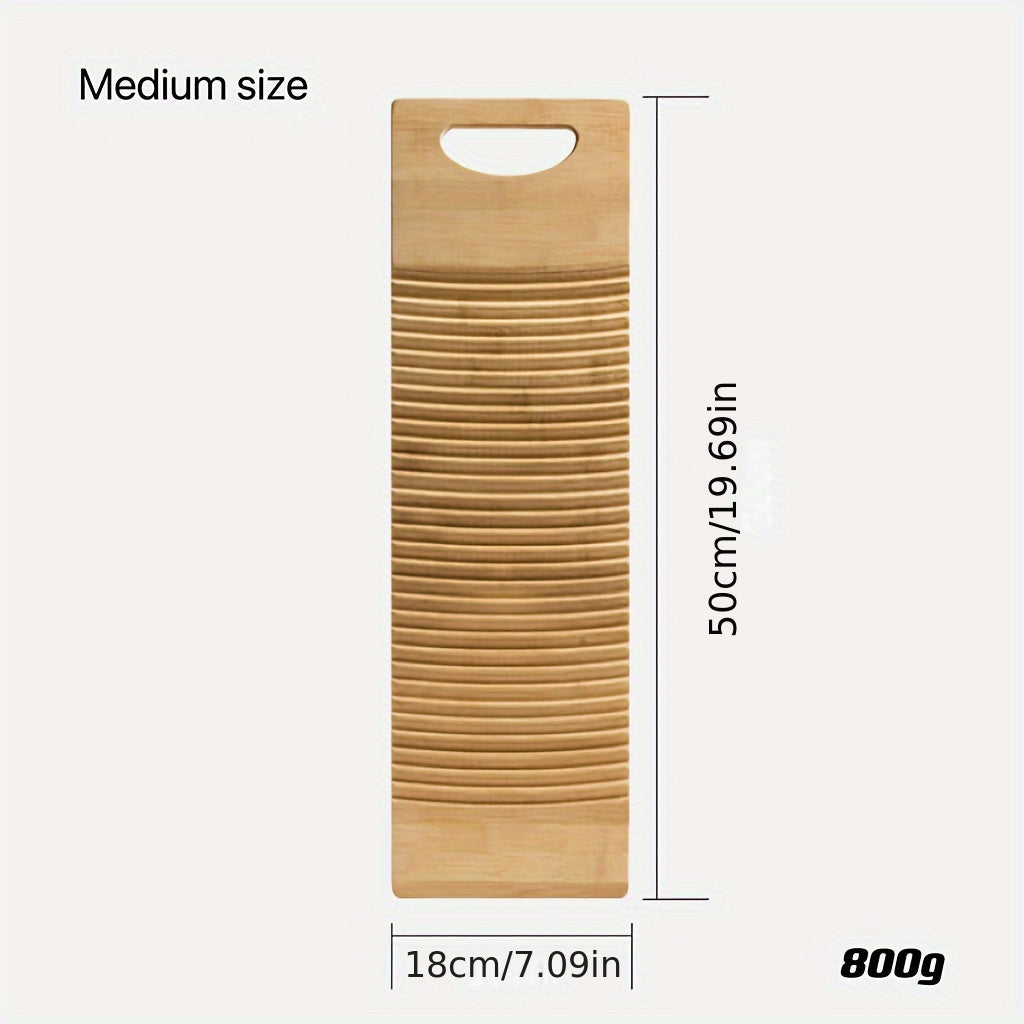 Tabla de lavado de bambú para lavandería, acabado natural, esquinas cuadradas