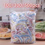 Envoltura de plástico transparente desechable para alimentos, 500/300/100 piezas, película selladora segura para alimentos, para mantener la frescura
