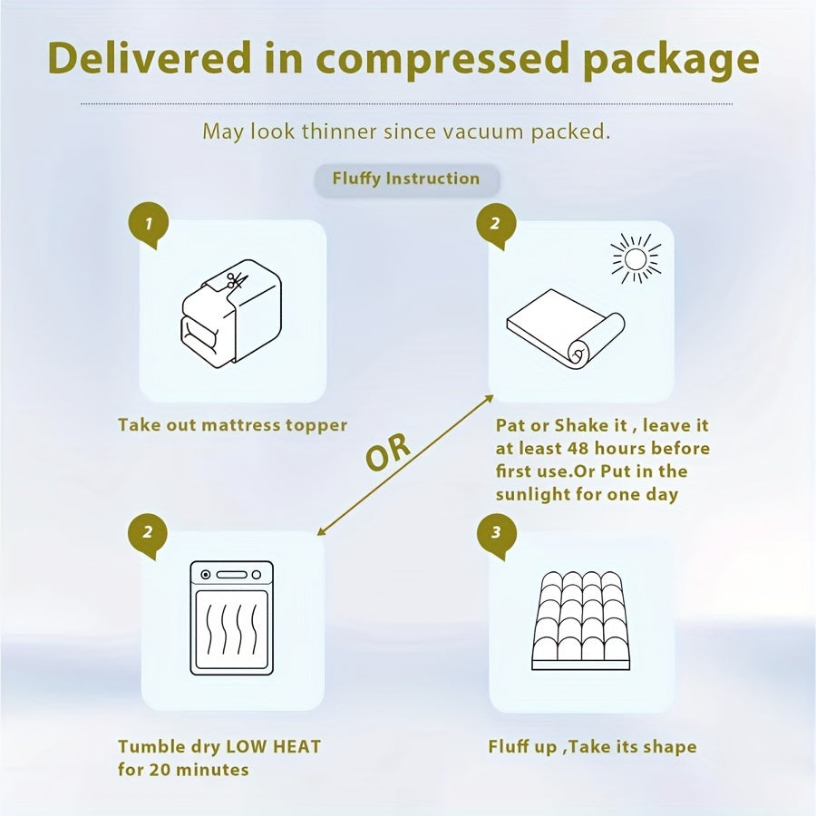 Full Size Mattress Protector Thin Down Alternative Breathable All Seasons