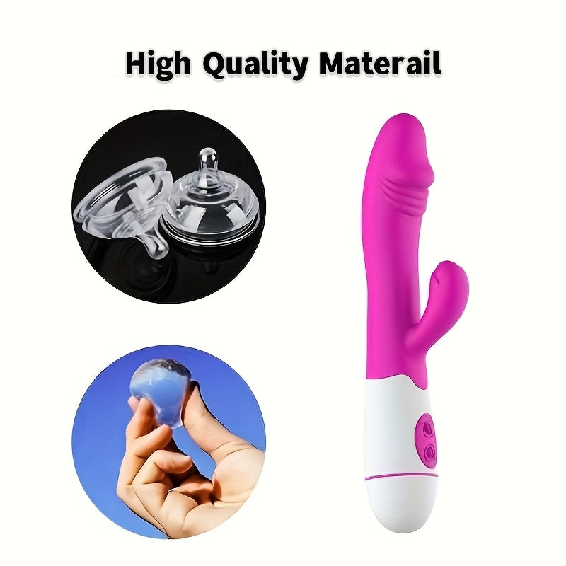 Ayollar uchun ikki boshli klitoris va vagina vibratori, 30 chastotali