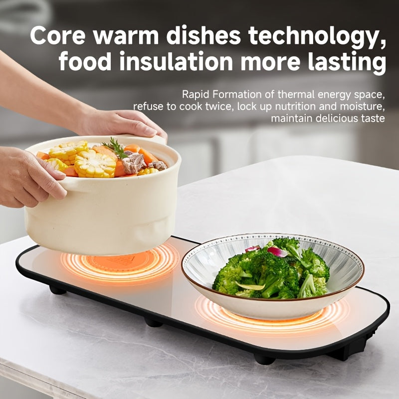 Portable Electric Food Warmer Tray with Thermostatic Control for Travel and Parties