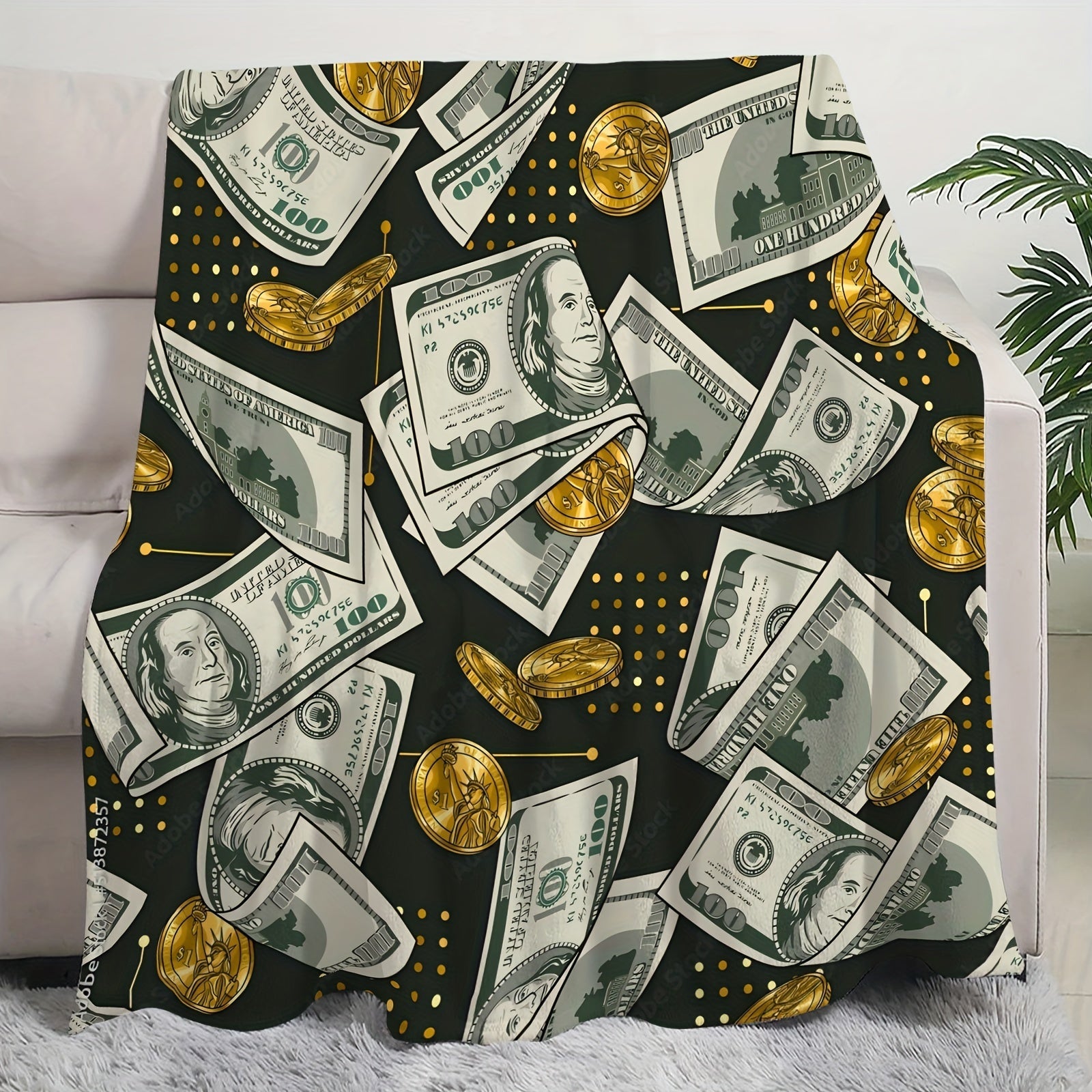 Digital Print Flannel Fleece Throw Blanket for All Seasons Lightweight Cozy 1 Piece