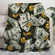 Digital Print Flannel Fleece Throw Blanket for All Seasons Lightweight Cozy 1 Piece