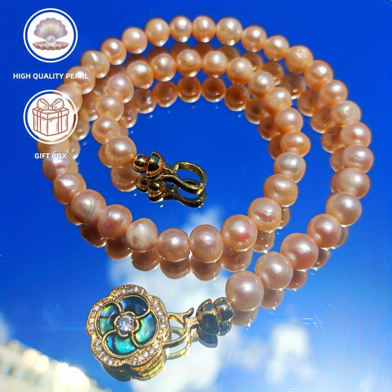 Pearl and Shell Flower Necklace for Women Elegant Jewelry for Celebrations