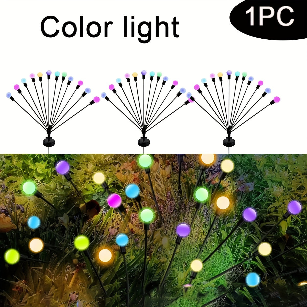 Solar LED Firefly Lights Outdoor Garden Decoration Waterproof IP65 Pack of 4 8 12