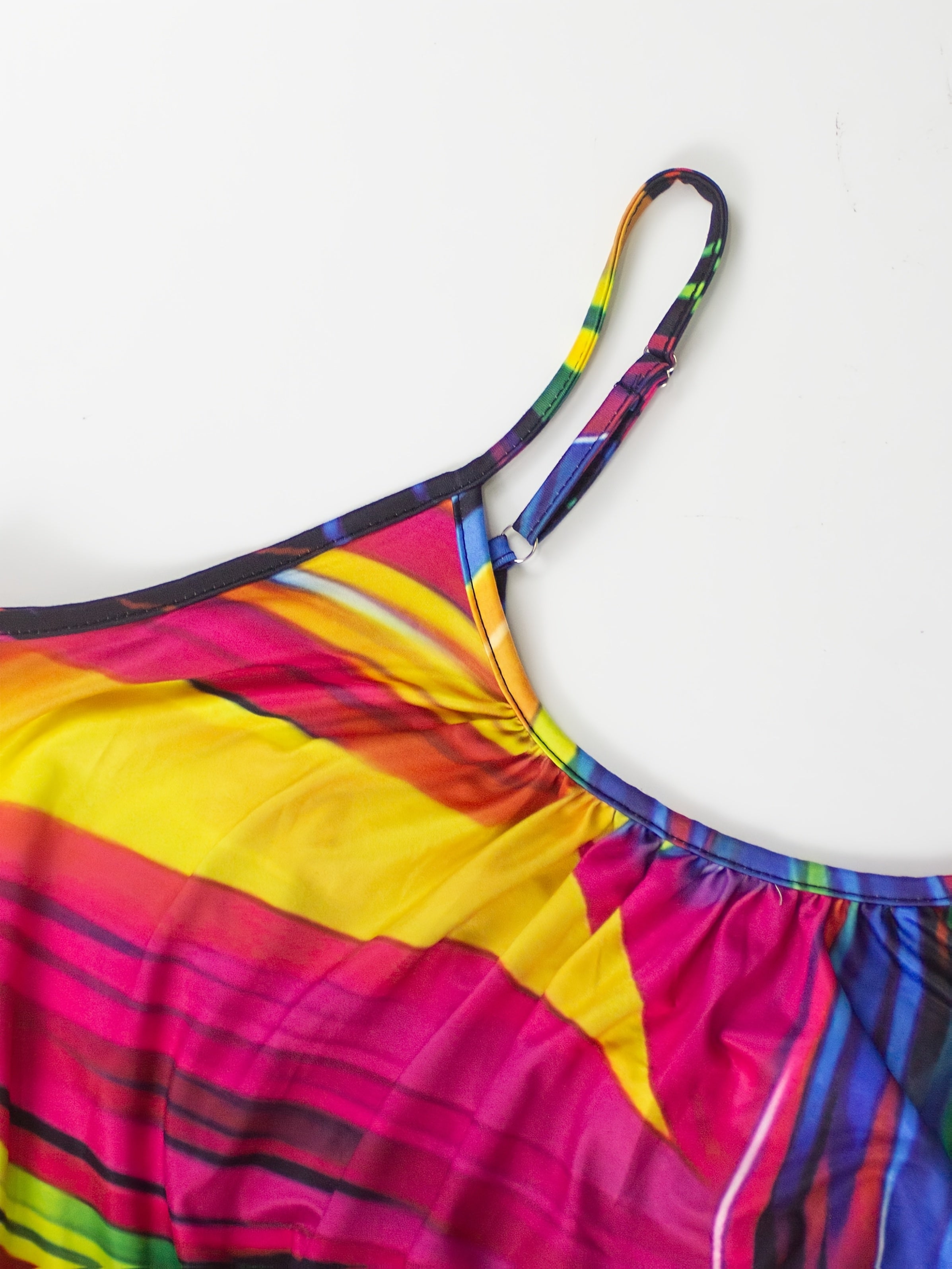 Mono sin mangas de verano con estampado bohemio para mujer, ligero, con escote en V y ropa de playa