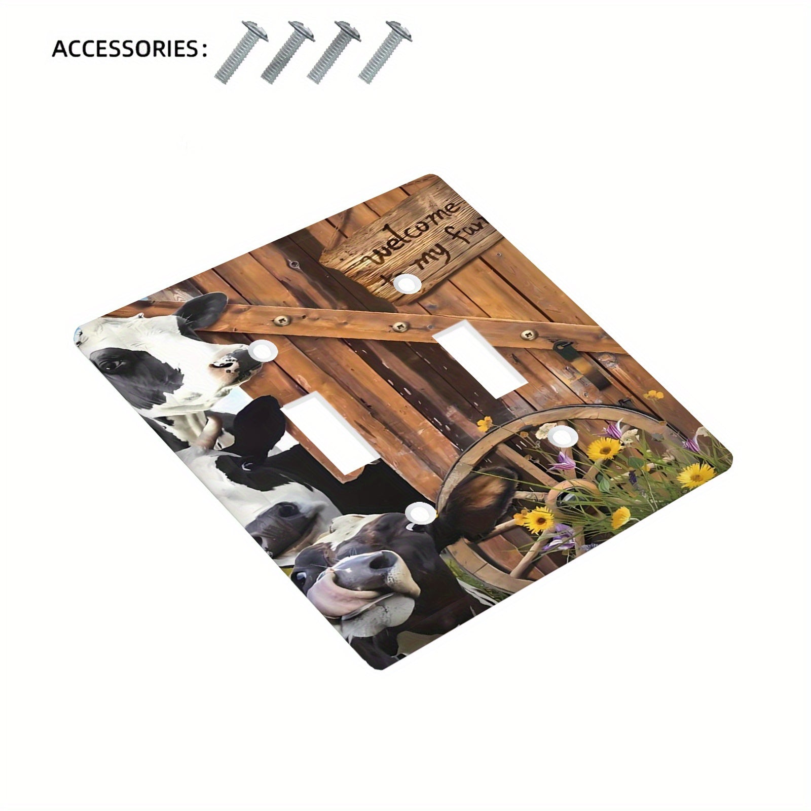 Cow Wall Plate Cover 1 Gang 2 Gang Farmhouse Cow Decor Indoor Outdoor Kitchen Bathroom