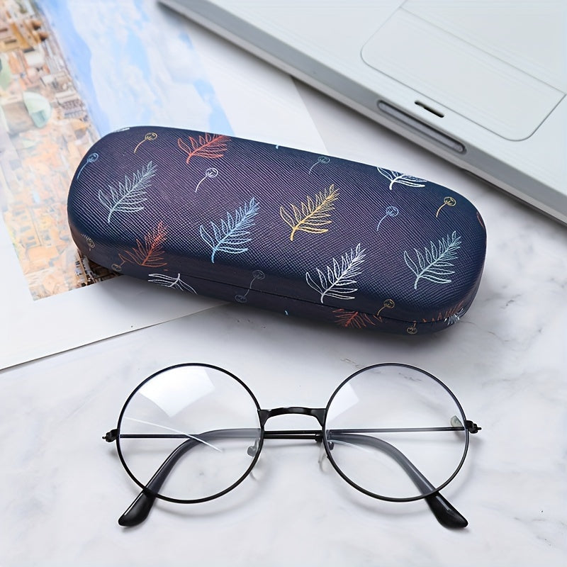 Faux Leather Glasses Case for Men and Women Spacious Eyewear Storage