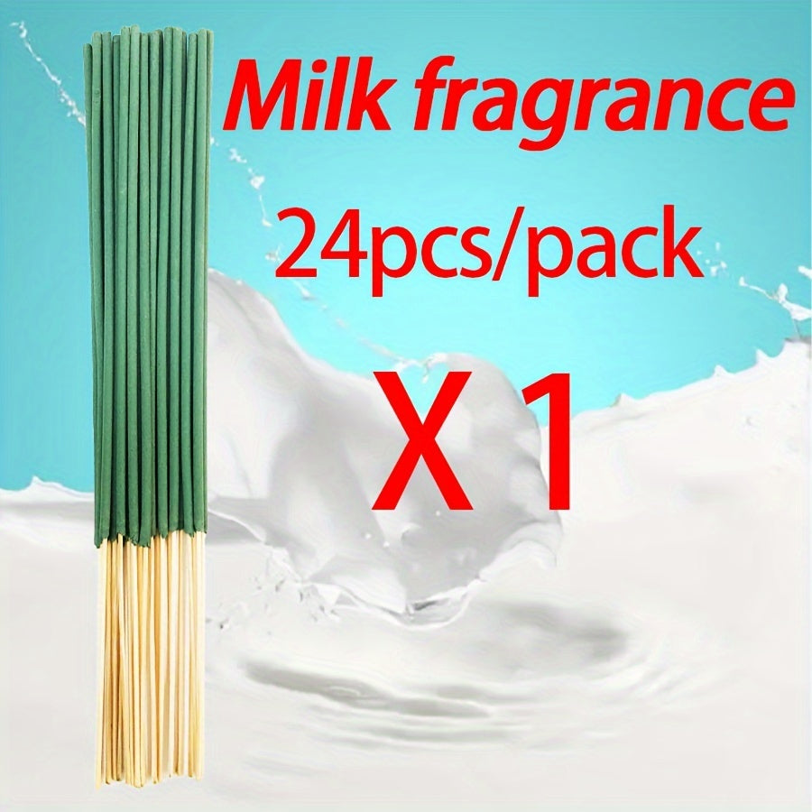 24-Pack Handmade Bamboo Incense Sticks 22cm with 7 Aromatic Scents for Home Use