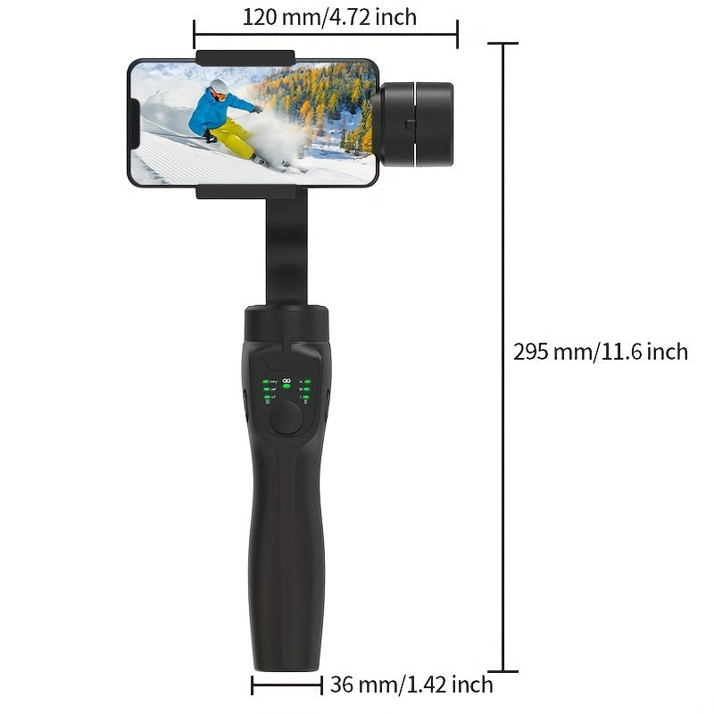 3-Axis Gimbal Phone Stabilizer for iPhone Xiaomi Wireless Rechargeable Stabilizer with Anti-Shake