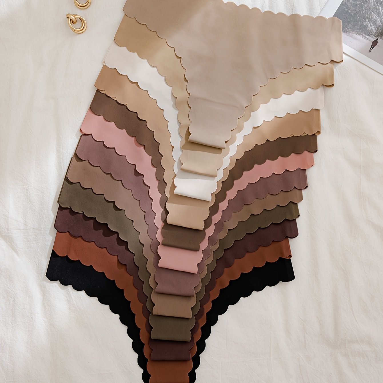 Girls Sunset Color Adhesive Thong Underwear Set 12 Pieces Polyamide