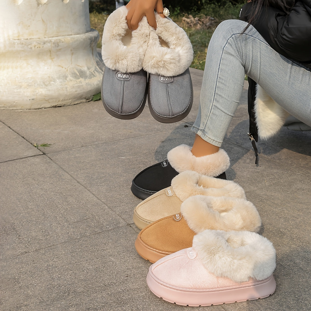 Женские зимние сапоги на fleece-утеплителе, однотонные, повседневные, водонепроницаемые, зимняя обувь