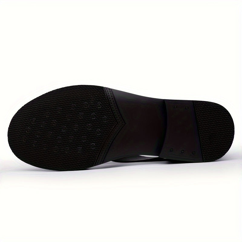 Men's Summer Casual Sandals Split Leather Rubber Sole Hook-and-Loop Fastener Solid Color