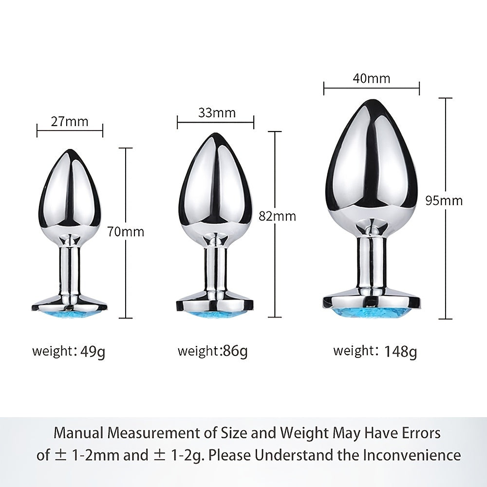 3 Pack Men Women Silicone Anal Butt Plugs Set Beginner Friendly Adjustable Sizes