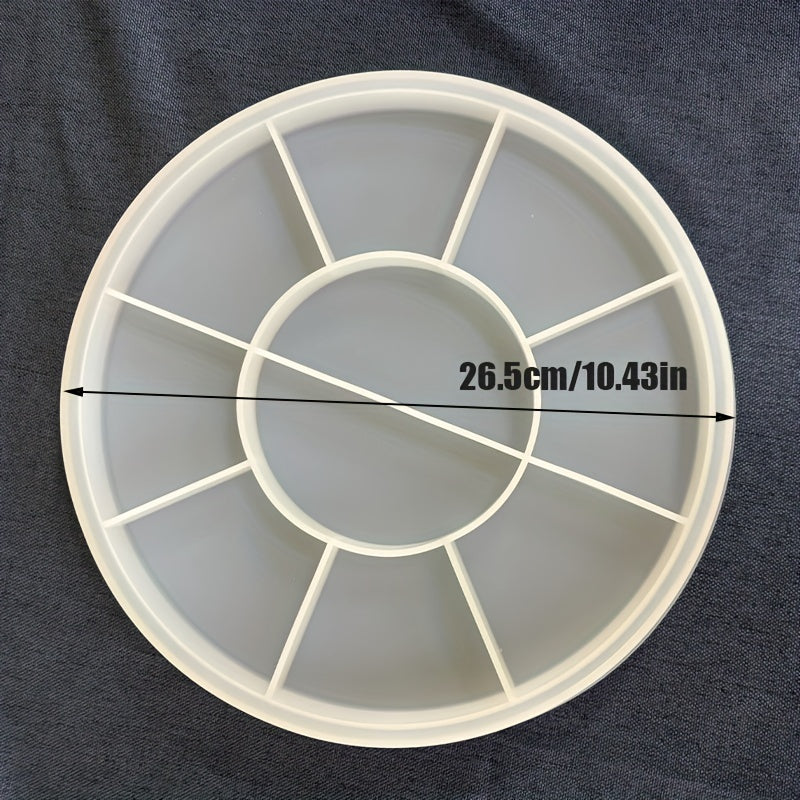 Large Round Silicone Mold for Concrete Epoxy Clay Plaster Fruit Tray Crafting